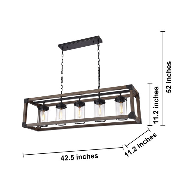 Trent Austin Design® Kewstoke 5 Light Kitchen Island Linear Pendant